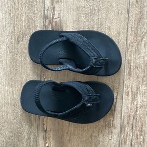 Toddler 1-4 years size 9-10 toddler black with backstrap rainbow sandals